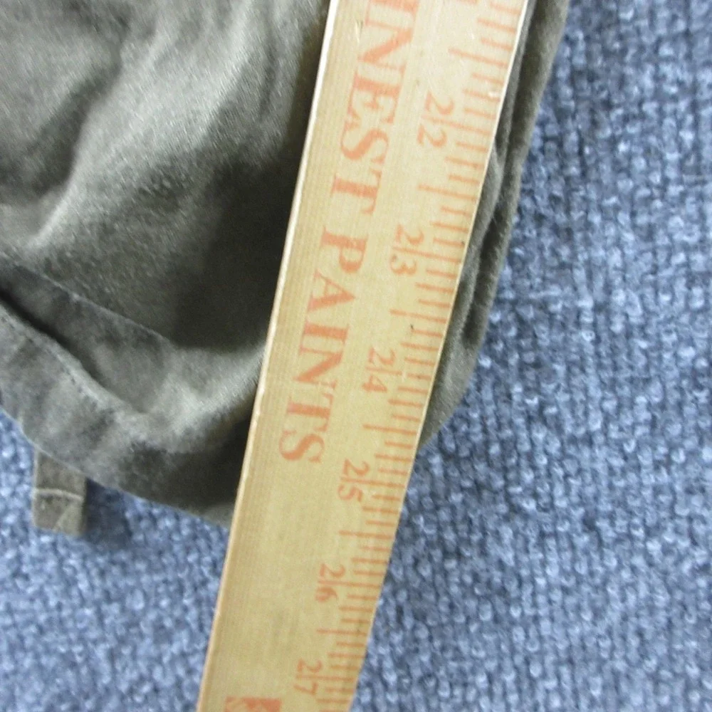 Lauren Ralph Lauren Pants Womens 4P Green Linen Viscose‎ Cargo Ruched Ankle Hem